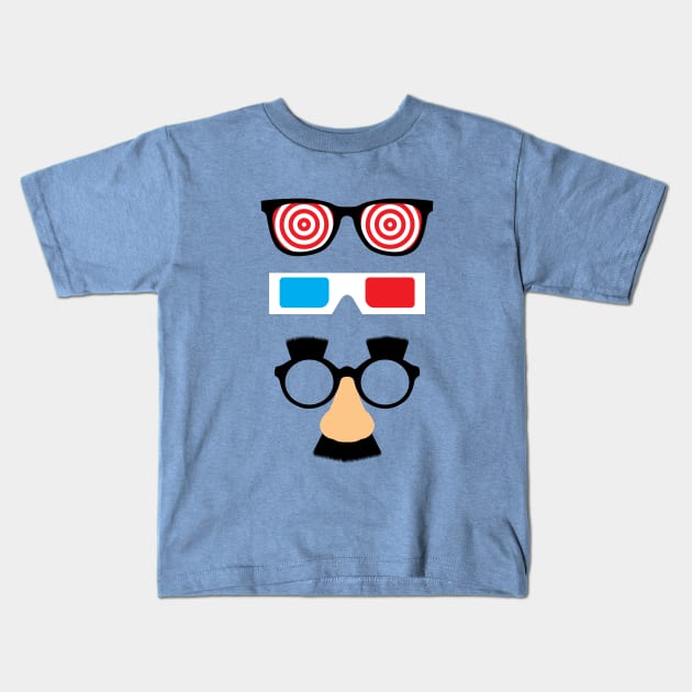 Novelty Glasses Kids T-Shirt by GloopTrekker